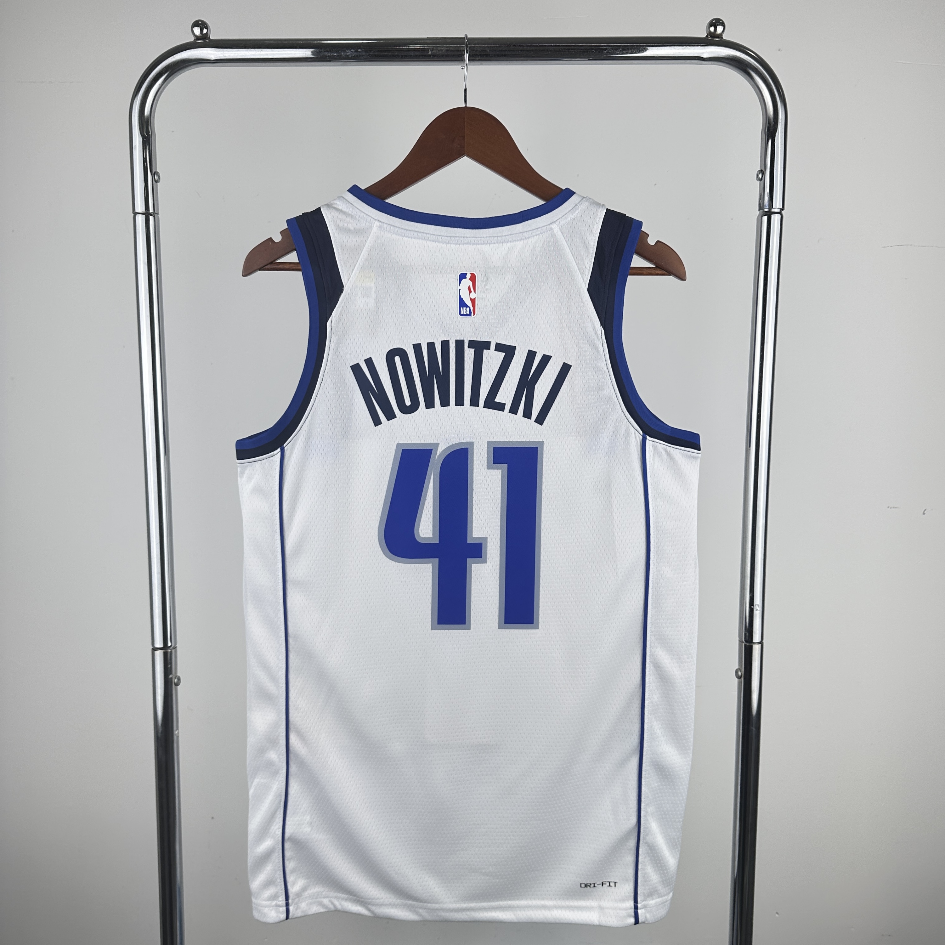Men Dallas Mavericks #41 Nowitzki White Nike 2024 NBA Jerseys->washington wizards->NBA Jersey